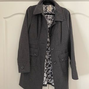 Nordstrom’s Tulle dark gray peacoat. Size XL